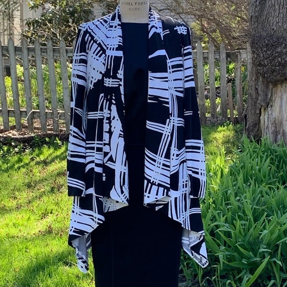 Joseph Ribkoff Black/White Stylish Jacket - Picture 12 of 15